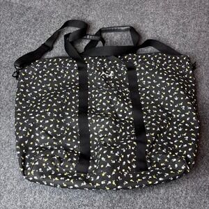 PINK Floral Print Travel Tote Bag with‎ Shoulder Strap Carry-On